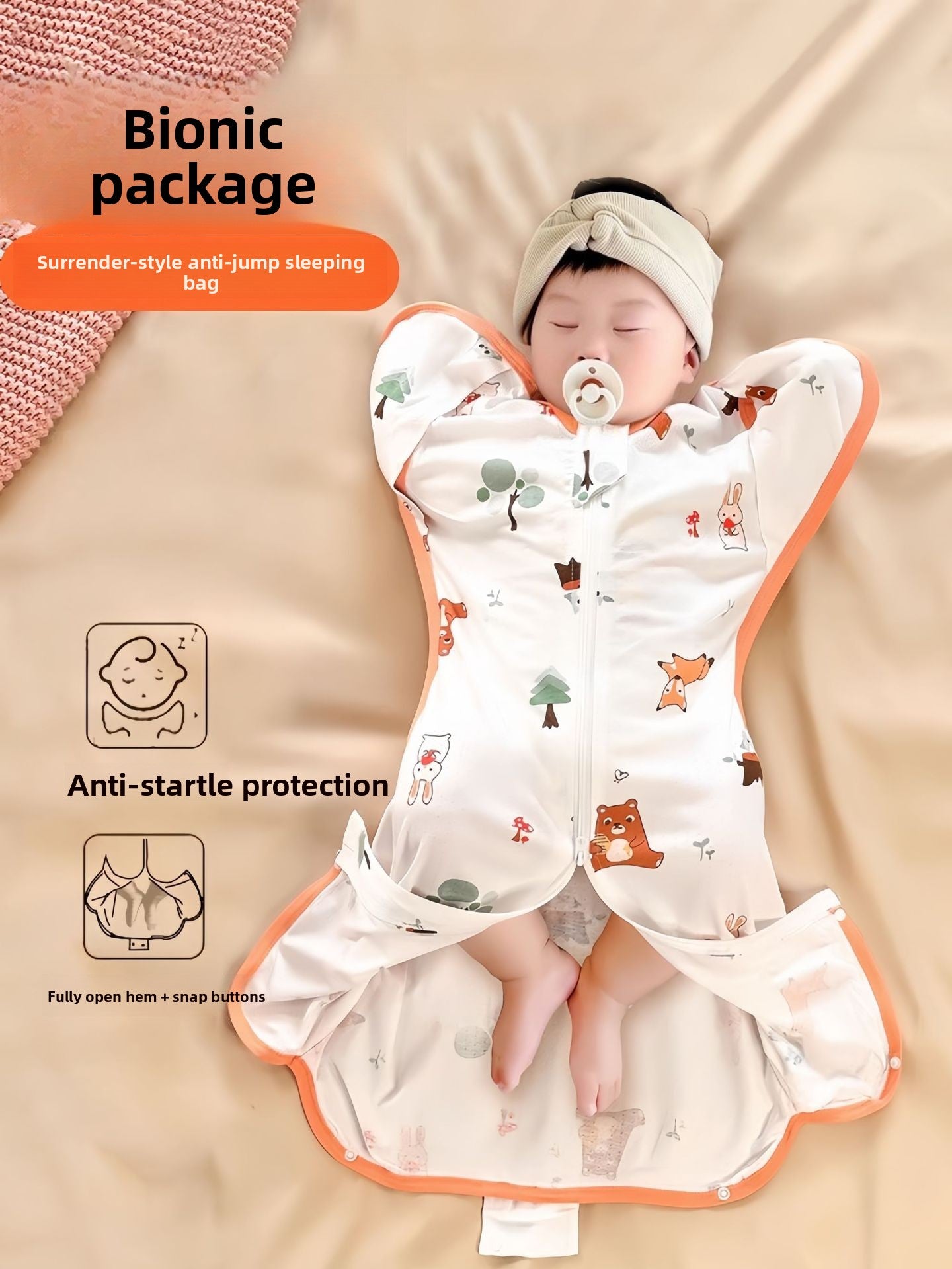 Therabell CradleUp Arms-Up Swaddle Sack