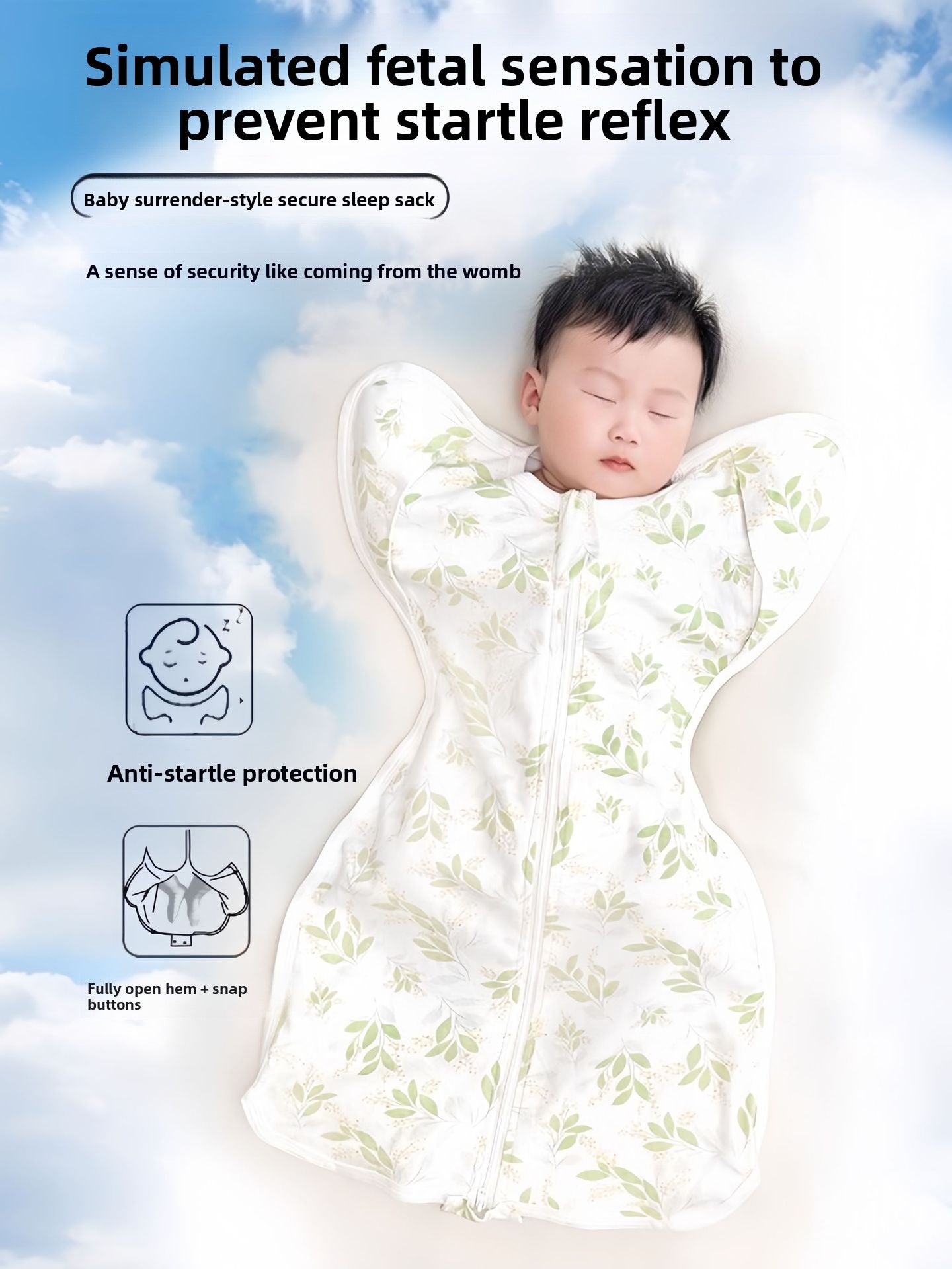 Therabell CradleUp Arms-Up Swaddle Sack